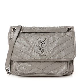 Saint Laurent Crinkled Calfskin Matelasse Monogram