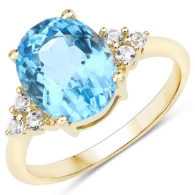 4.24 CT Genuine Swiss Blue Topaz