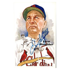 enos slaughter st. louis cardinals autographed