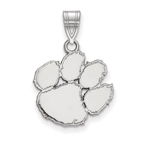 Sterling Silver Clemson University Medium Pendant
