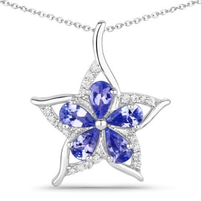 1.17 CT Genuine Tanzanite and White
