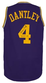 adrian dantley signed purple t/b custom