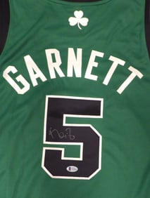 celtics kevin garnett autographed green adidas