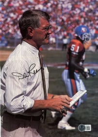 dan reeves autographed denver broncos magazine