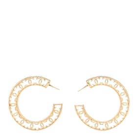 Chanel CC Hoop Earrings Gold