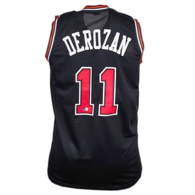 demar derozan signed chicago black basketball