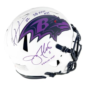 joe flacco ray lewis signed sb