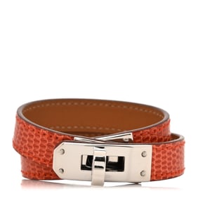Hermes Lizard Kelly Double Tour Bracelet