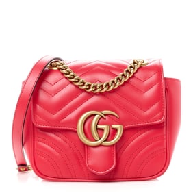 Gucci Calfskin Matelasse Mini GG Marmont