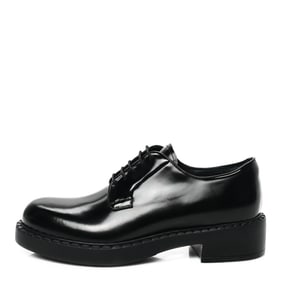Prada Spazzolato Lace Up 50mm Loafers