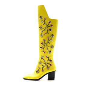 Christian Louboutin Satin Morgan Fleur 70