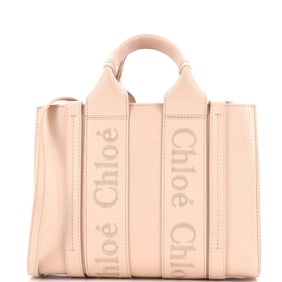 Chloe Woody Convertible Tote Leather Small