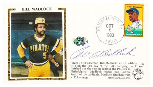 bill madlock pittsburgh pirates signed 1983