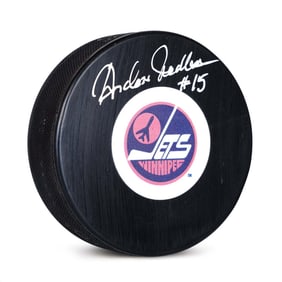 anders hedberg autographed winnipeg jets hockey