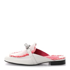 Hermes Calfskin Fringed H Canvas Oz