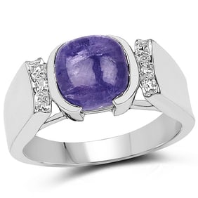 2.80 CT Genuine Tanzanite 14K White Gold Ring