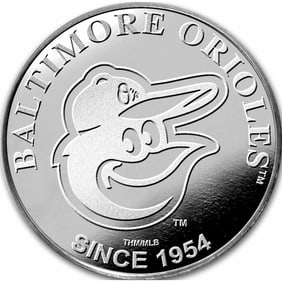 MLB Baltimore Orioles 1 oz Silver
