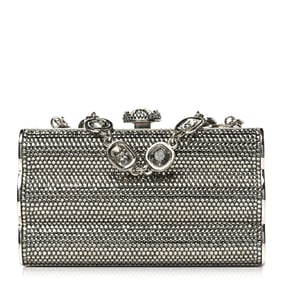 Judith Leiber Swarovski Crystal Minaudiere Clutch