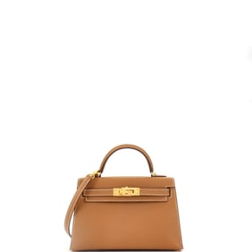 Hermes Kelly Mini II Bag Gold