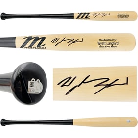 wyatt langford autographed marucci game model
