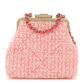 Chanel Tweed Kiss Lock Phone Holder