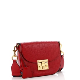 Gucci Padlock Saddle Shoulder Bag Guccissima