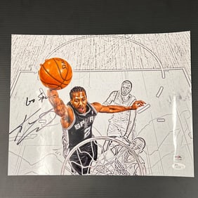 kawhi leonard signed 11x14 photo PSA/DNA