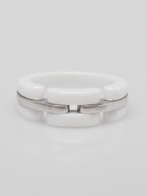 Chanel 18k White Gold White Ceramic