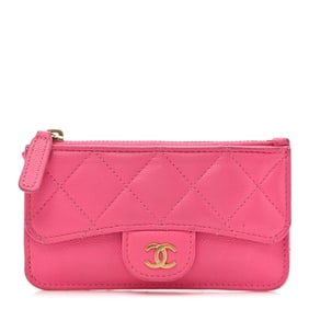Chanel Caviar Quilted Flap Zip Card