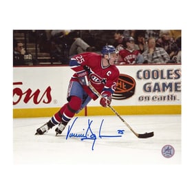 vincent damphousse montreal canadiens autographed action