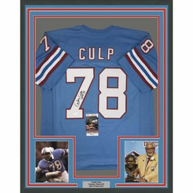 FRAMED Autographed/Signed CURLEY CULP HOF 13