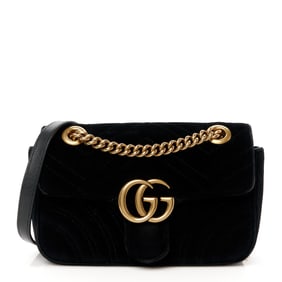 Gucci Velvet Matelasse Mini GG Marmont
