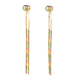 Gucci 18K Yellow Gold Sapphire Topaz