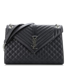 Saint Laurent Classic Monogram Envelope Satchel