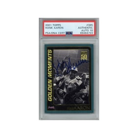 2001 topps hank aaron autograph PSA/DNA