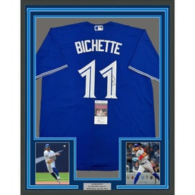 framed autographed/signed bo bichette 35x39 toronto