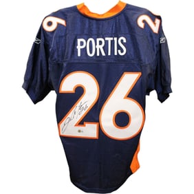 clinton portis signed denver broncos reebok