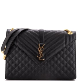 Saint Laurent Classic Monogram Envelope Satchel