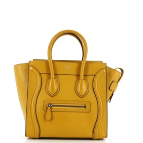 Celine Luggage Bag Grainy Leather Micro