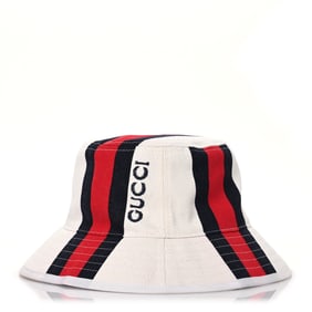 Gucci Monogram Canvas Web Bucket Hat