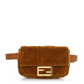 Fendi Velvet FF Embossed Hip Belt