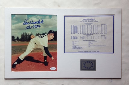 Don Drysdale Signed 8X10 PHOTO W