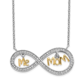 Sterling Silver Gold-plated Mom & Me