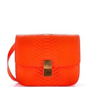Celine Classic Box Bag Python Medium