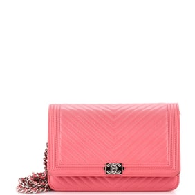 Chanel Boy Wallet on Chain Chevron