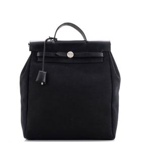 Hermes Herbag A Dos Backpack Toile