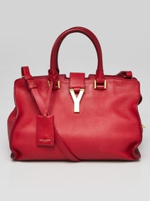 Yves Saint Laurent Red Calfskin Leather