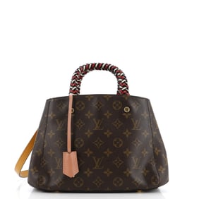 Louis Vuitton Braided Handle Montaigne Handbag