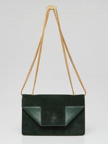 Yves Saint Laurent Green Suede Small