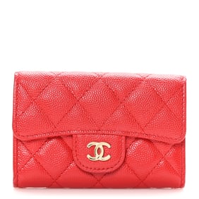 Chanel Caviar Quilted Flap Card Holder